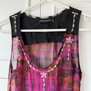 Antik Batik sheer long tunic top.